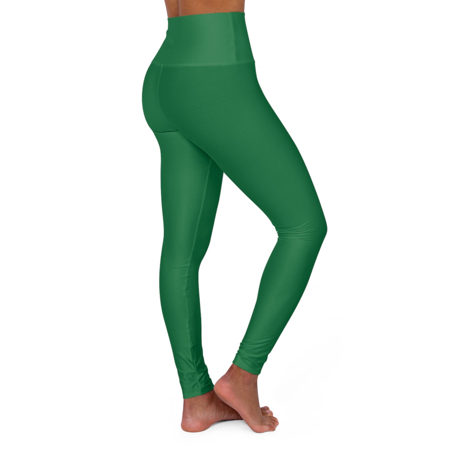 High Waisted Leggings in Dark Green | Fierce Activewear