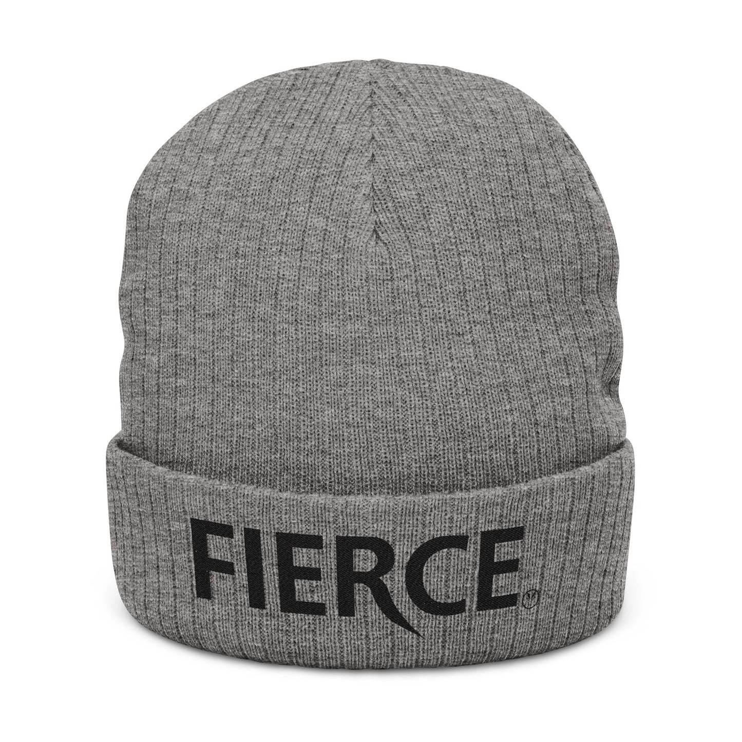 Fierce Embroidered Ribbed Unisex Beanie