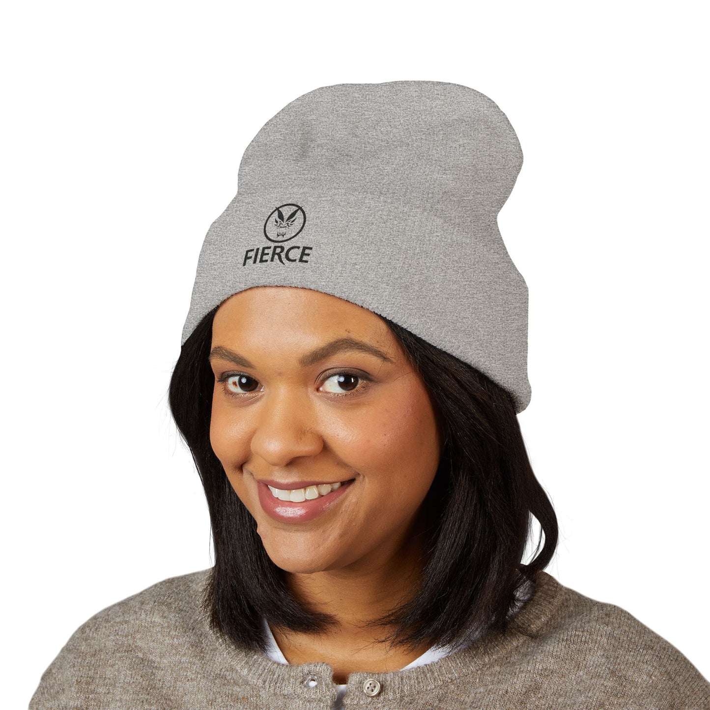Fierce Embroidered Beanie – Classic Cuffed Style