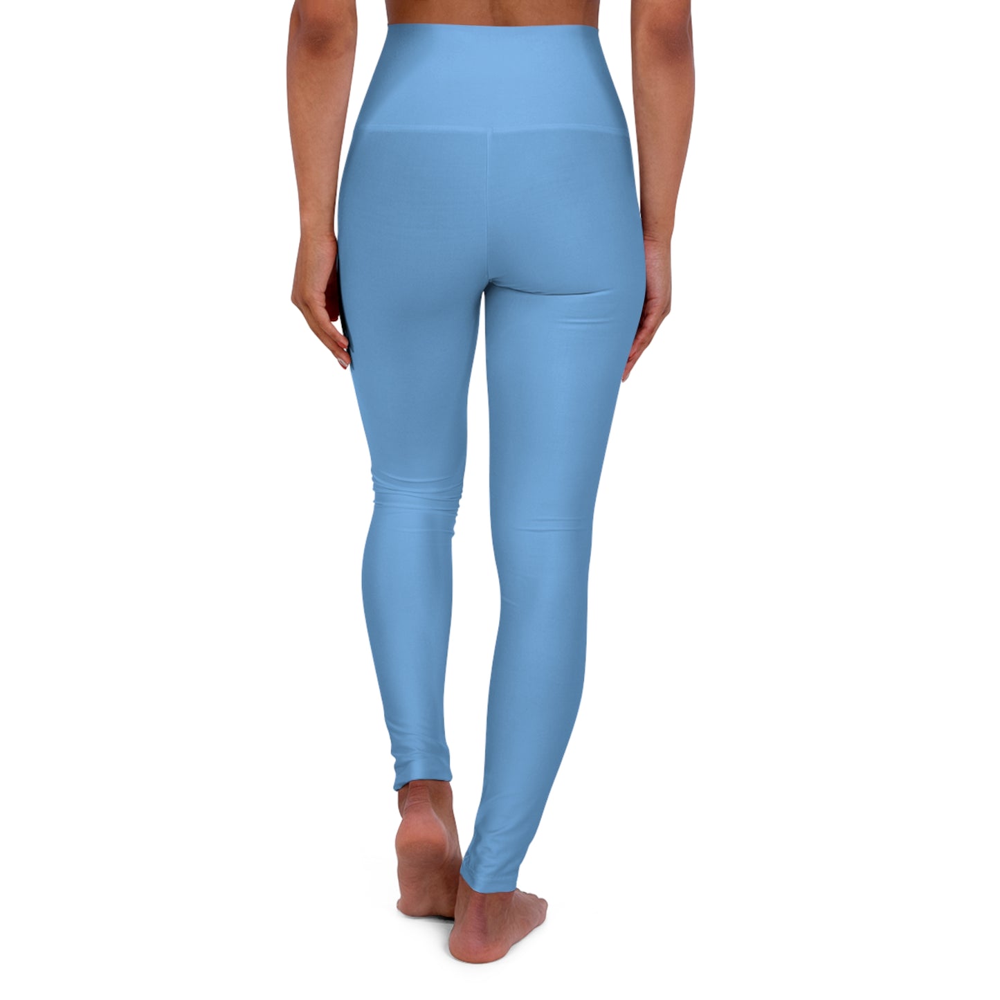 High Waisted Leggings in Light Blue | Fierce Activewear