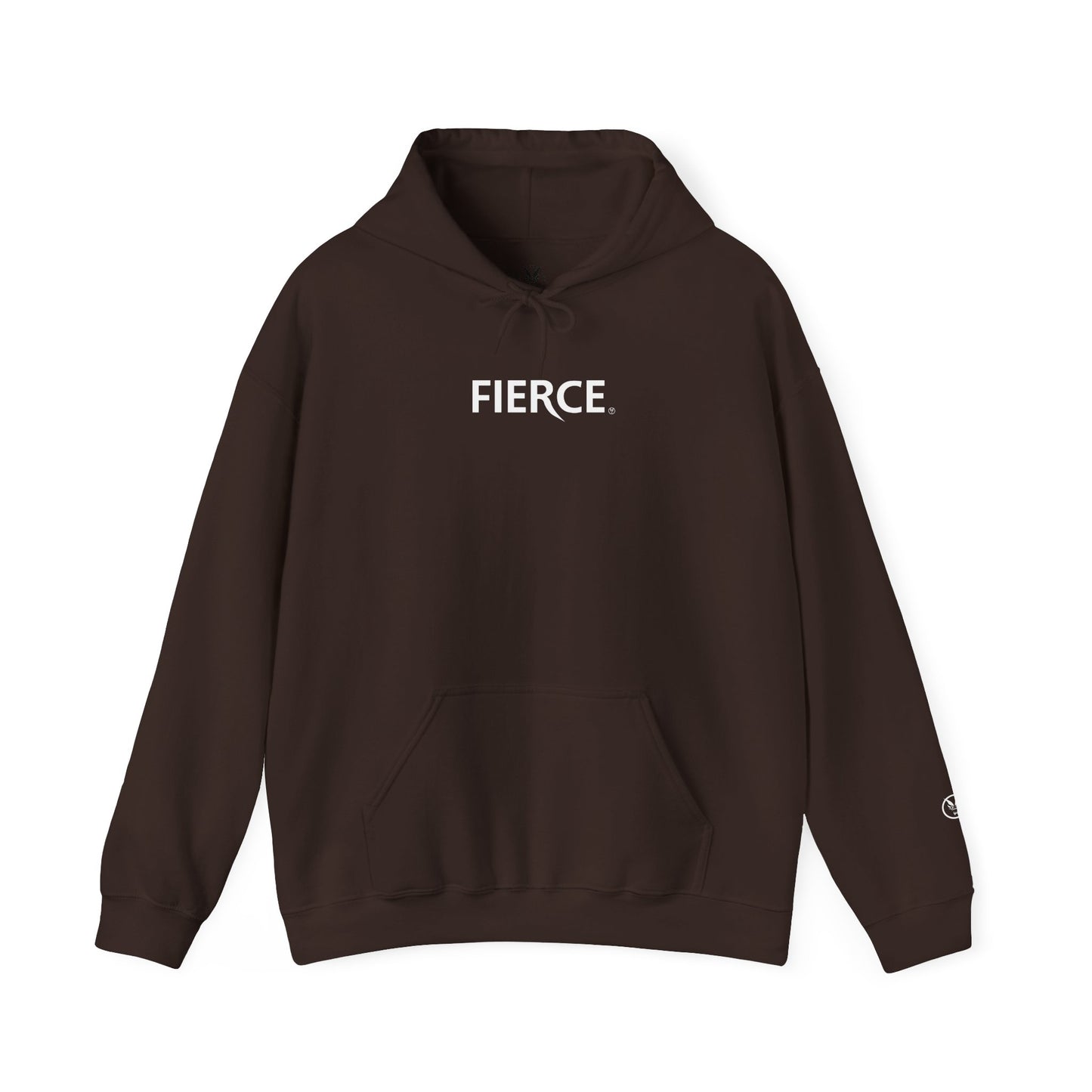 Fierce Heavy Blend™ Hoodie for Men – White Print Edition