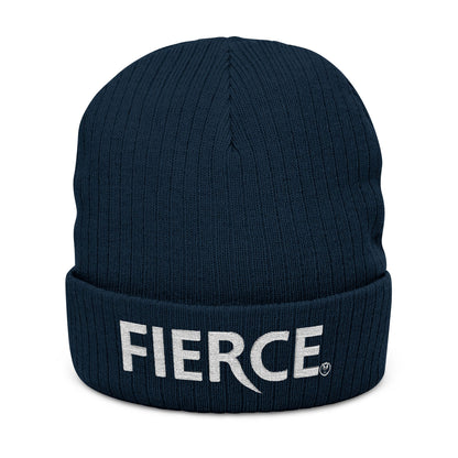 Fierce Embroidered Ribbed Unisex Beanie