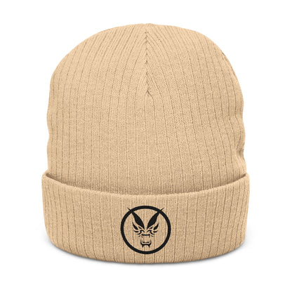 Fierce Embroidered Ribbed Unisex Beanie