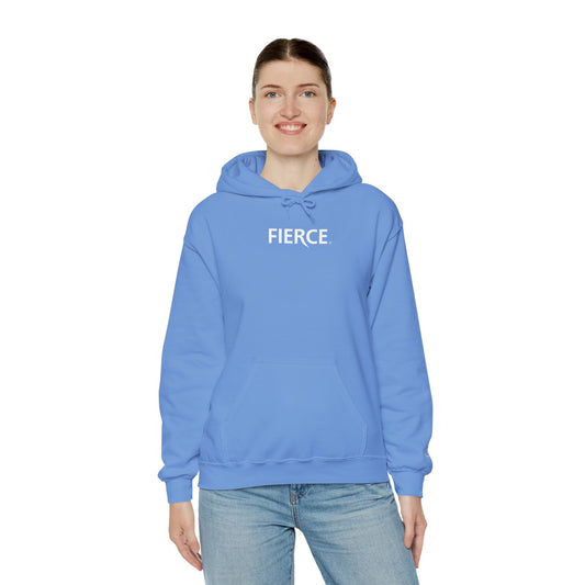 Fierce Heavy Blend™ Hoodie for Women – White Print Edition
