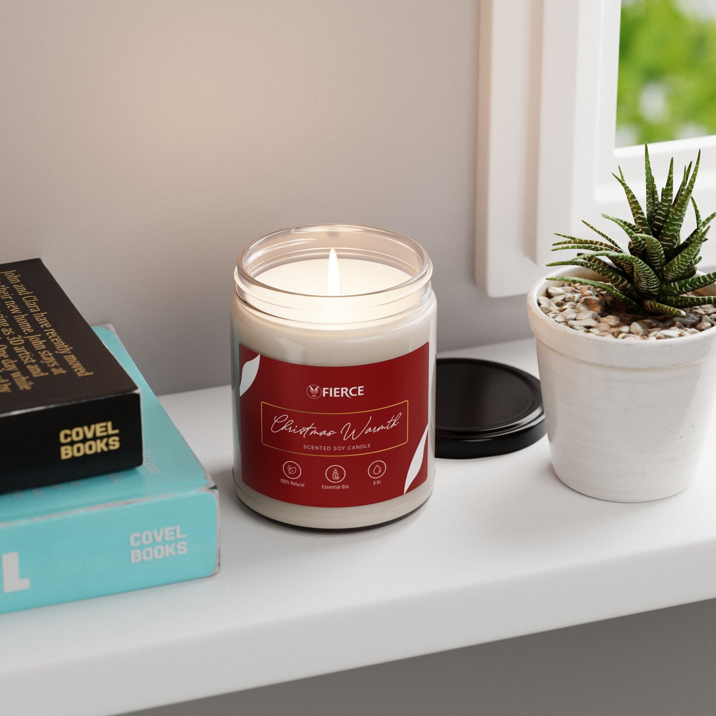 Fierce Christmas Warmth Soy Candle 9oz – Holiday Luxury Home Fragrance