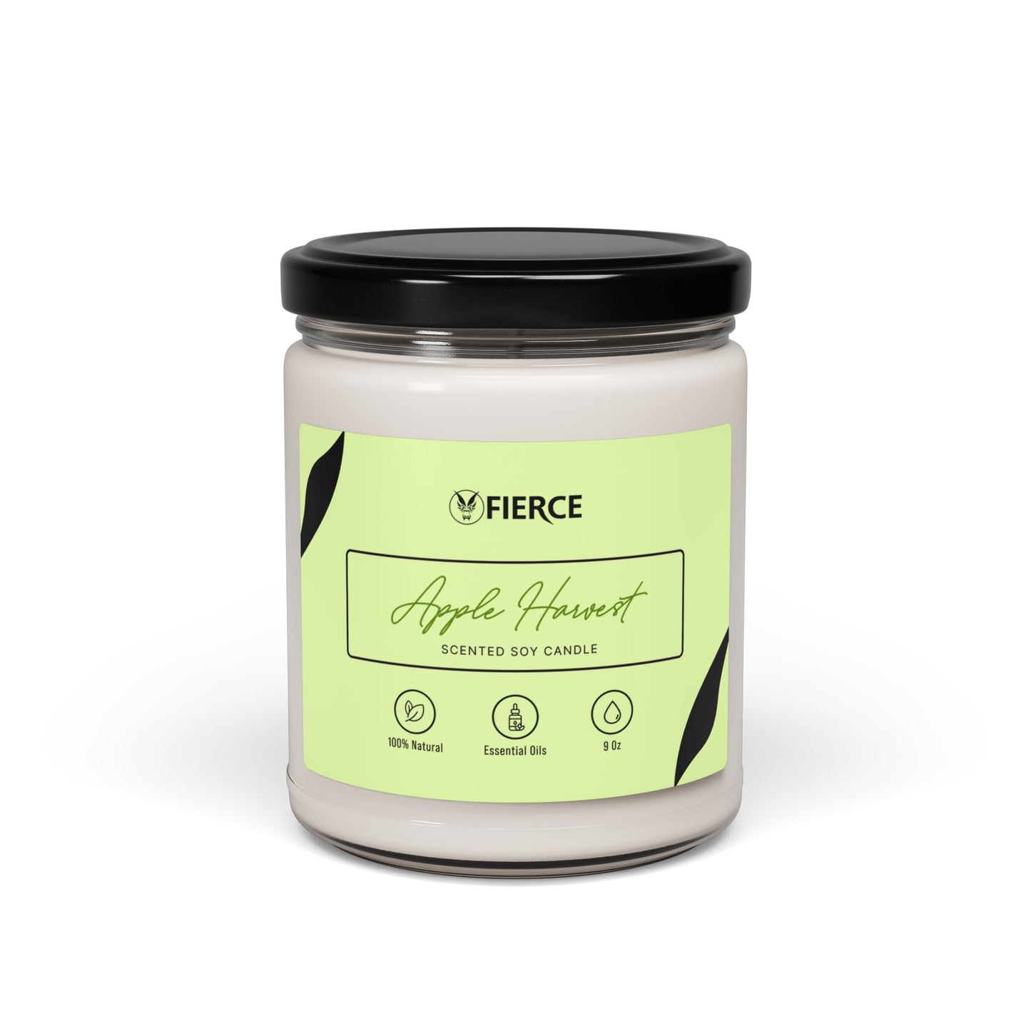 Fierce Apple Harvest Soy Candle 9oz – Luxury Candle for Relaxation