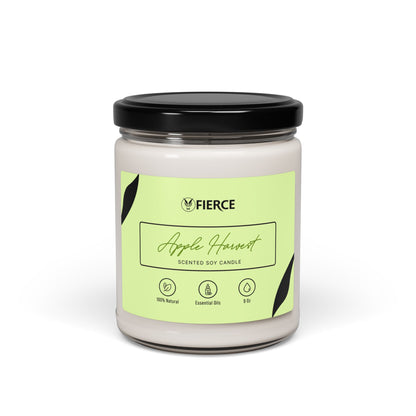 Fierce Apple Harvest Soy Candle 9oz – Luxury Candle for Relaxation