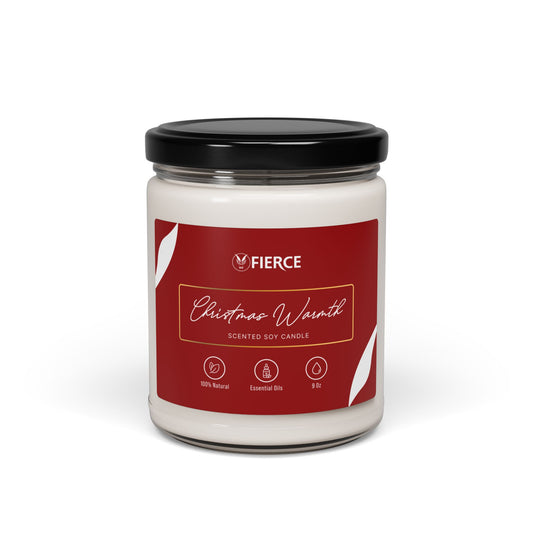 Fierce Christmas Warmth Soy Candle 9oz – Holiday Luxury Home Fragrance