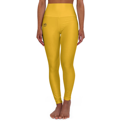High Waisted Leggings in Yellow | Fierce Activewear