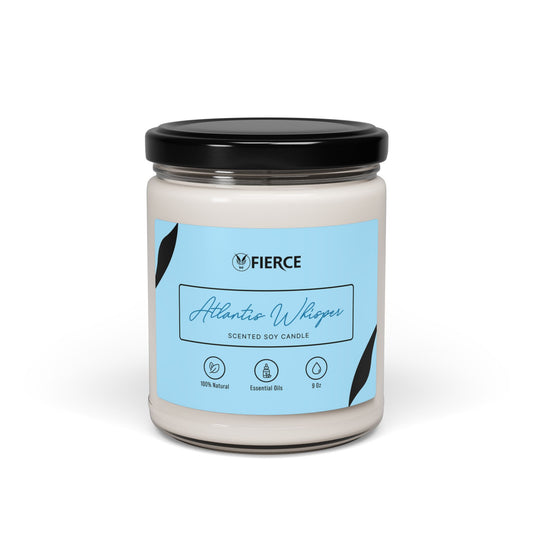 Fierce Atlantis Whisper Soy Candle 9oz – Luxury Home Fragrance for Relaxation