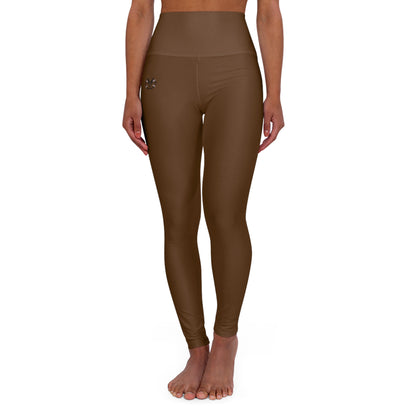 High Waisted Leggings in Brown | Fierce Activewear