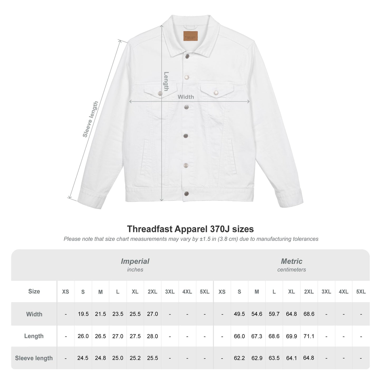 Unisex Denim Jacket by Fierce – Embroidered Orange Print