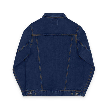 Unisex Denim Jacket by Fierce – Embroidered Black Print