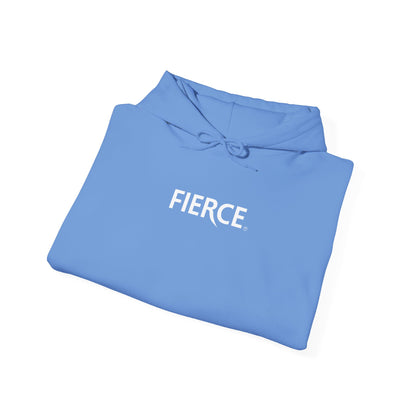 Fierce Heavy Blend™ Hoodie for Men – White Print Edition