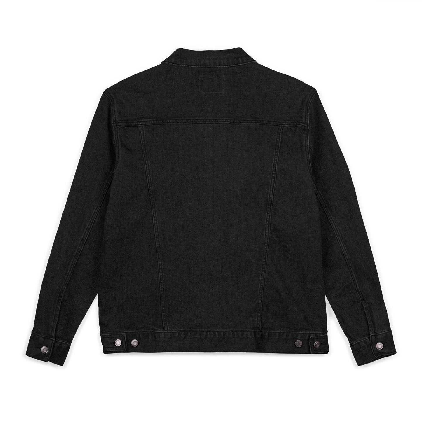 Unisex Denim Jacket by Fierce – Embroidered Black Print