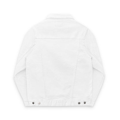 Unisex Denim Jacket by Fierce – Embroidered Black Print