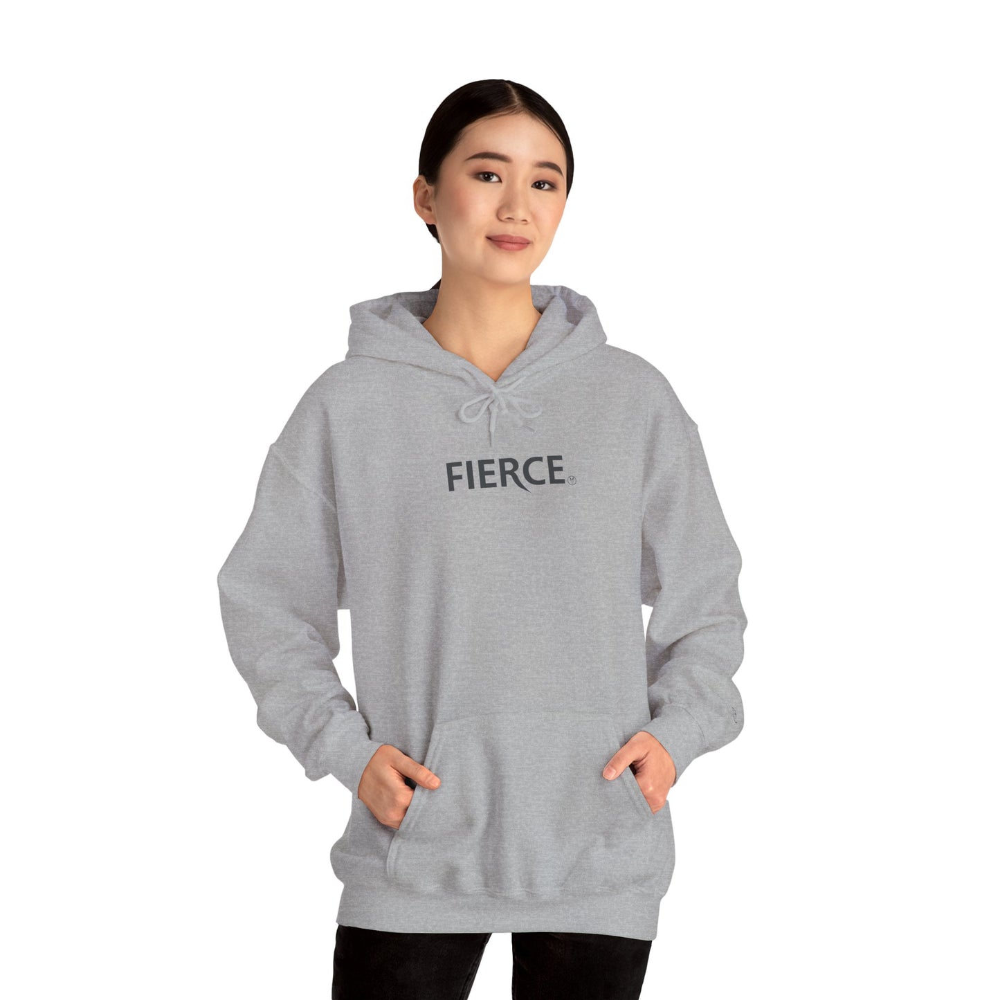 Fierce Heavy Blend™ Hoodie for Women – Black Print Edition