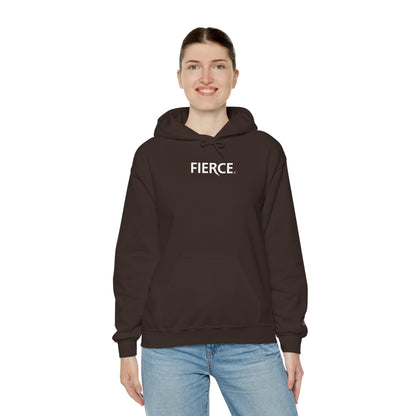 Fierce Heavy Blend™ Hoodie for Women – White Print Edition
