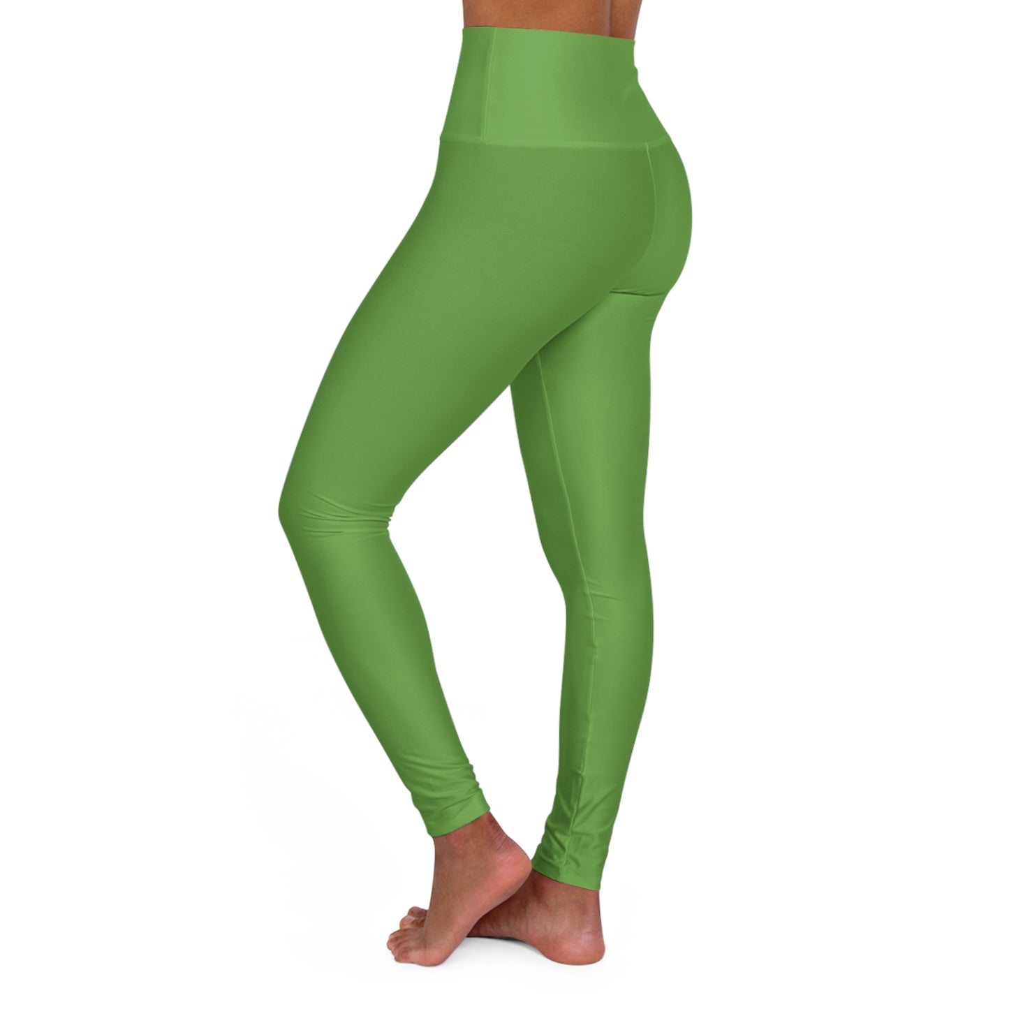 High Waisted Leggings in Green | Fierce Activewear