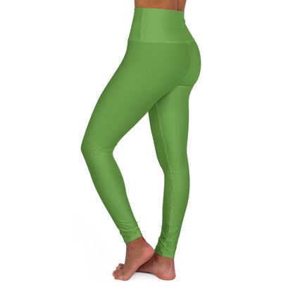 High Waisted Leggings in Green | Fierce Activewear