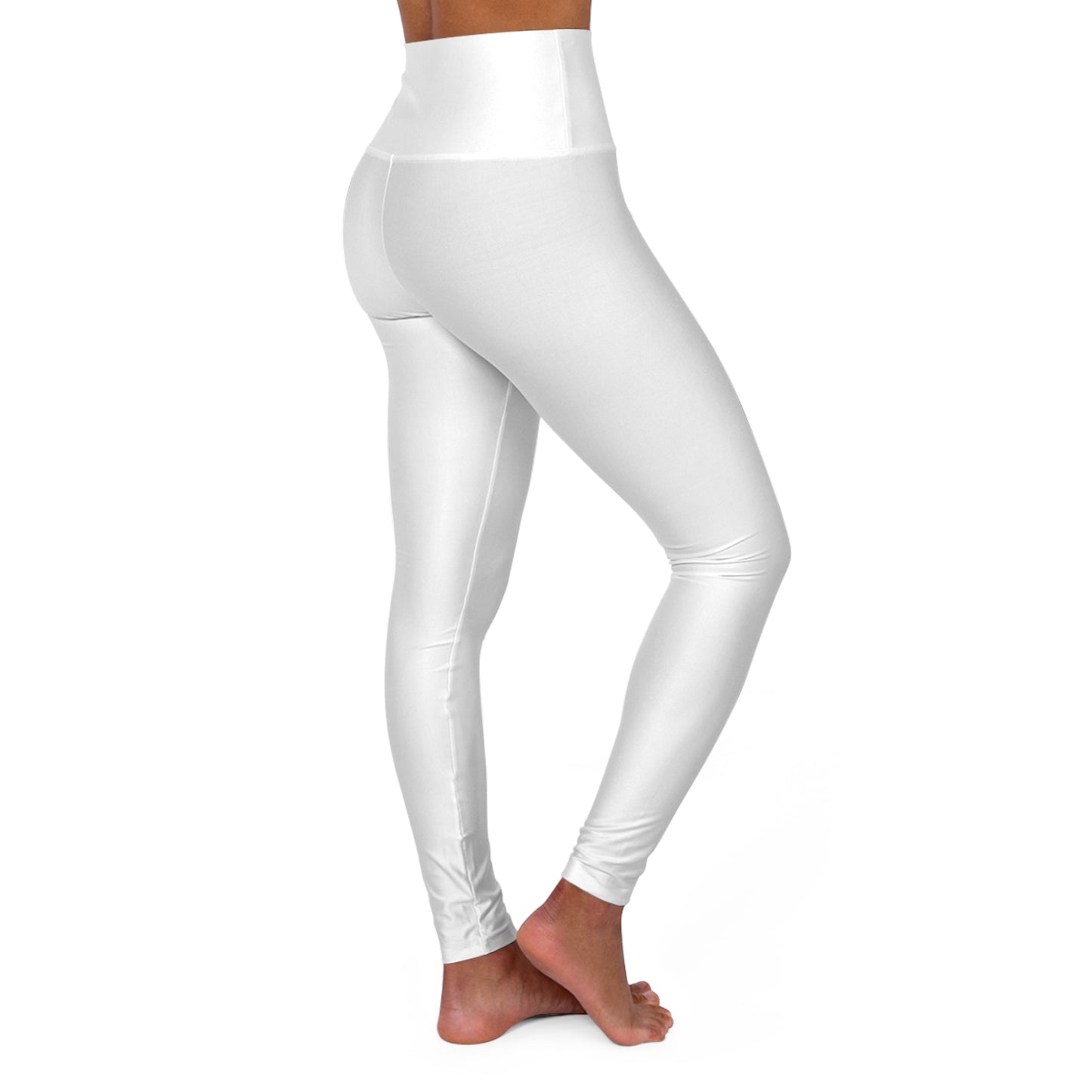 High Waisted Leggings in White | Fierce Activewear