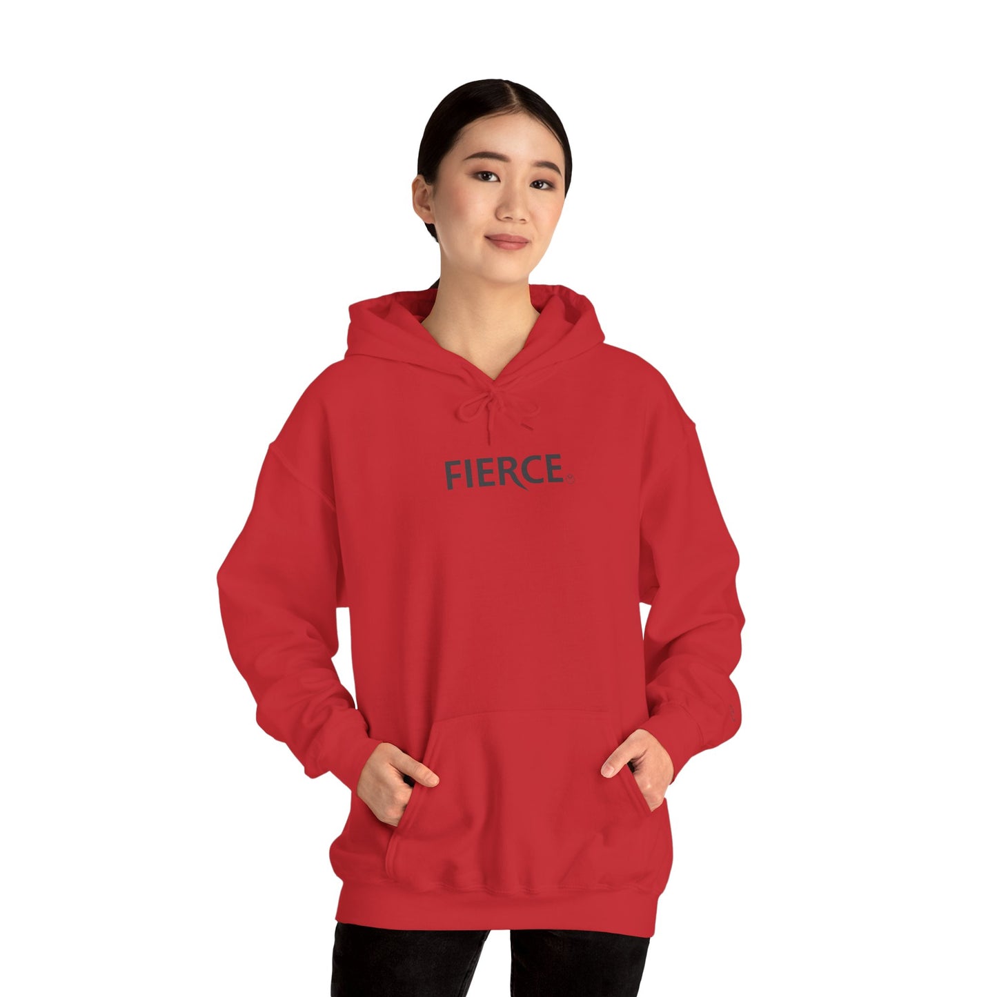 Fierce Heavy Blend™ Hoodie for Women – Black Print Edition
