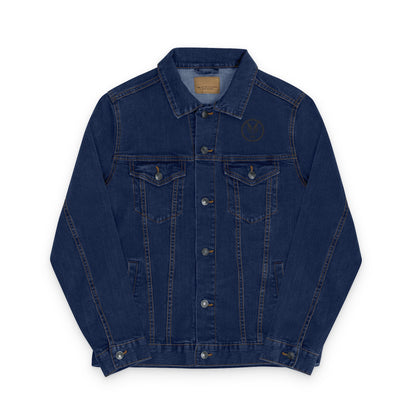 Unisex Denim Jacket by Fierce – Embroidered Black Print