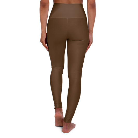 High Waisted Leggings in Brown | Fierce Activewear