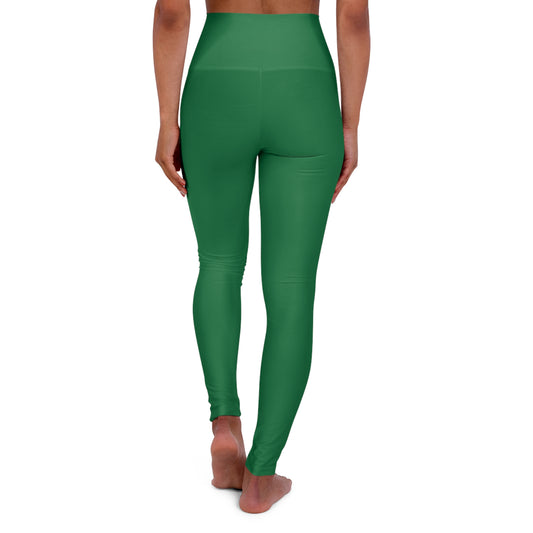 High Waisted Leggings in Dark Green | Fierce Activewear