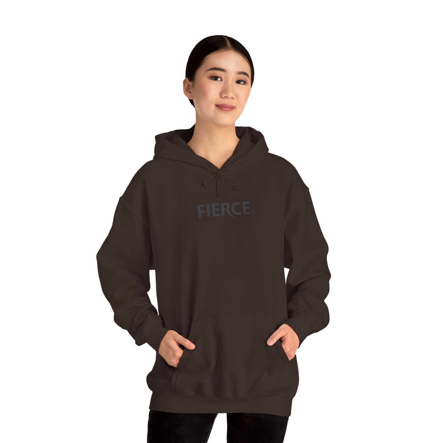 Fierce Heavy Blend™ Hoodie for Women – Black Print Edition