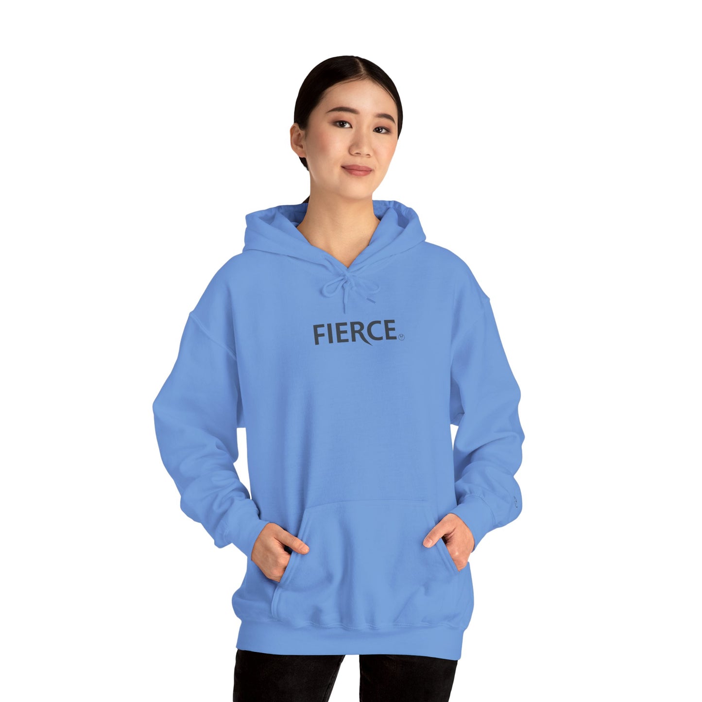 Fierce Heavy Blend™ Hoodie for Women – Black Print Edition
