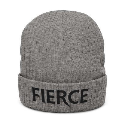 Fierce Embroidered Ribbed Unisex Beanie