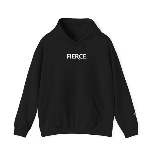 Fierce Heavy Blend™ Hoodie for Men – White Print Edition